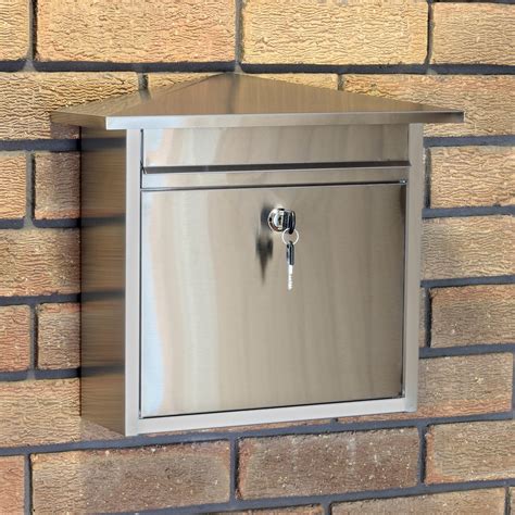 stainless steel external post box|stainless steel mailboxes for doors.